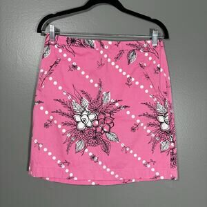 Ann Taylor LOFT Women's Pink Cocount Girl A-Line Mini Skirt - Size 6 - Floral